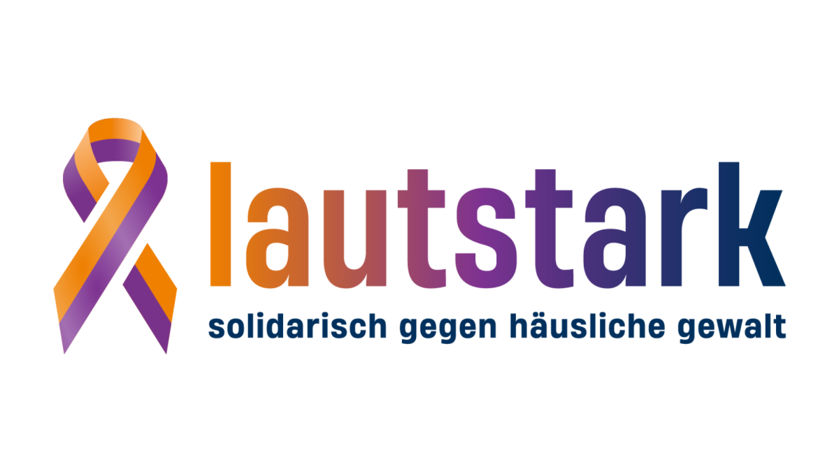 Die Solidaritätsschleife gegen Häusliche Gewalt ist in den Farben orange und lila gehalten.